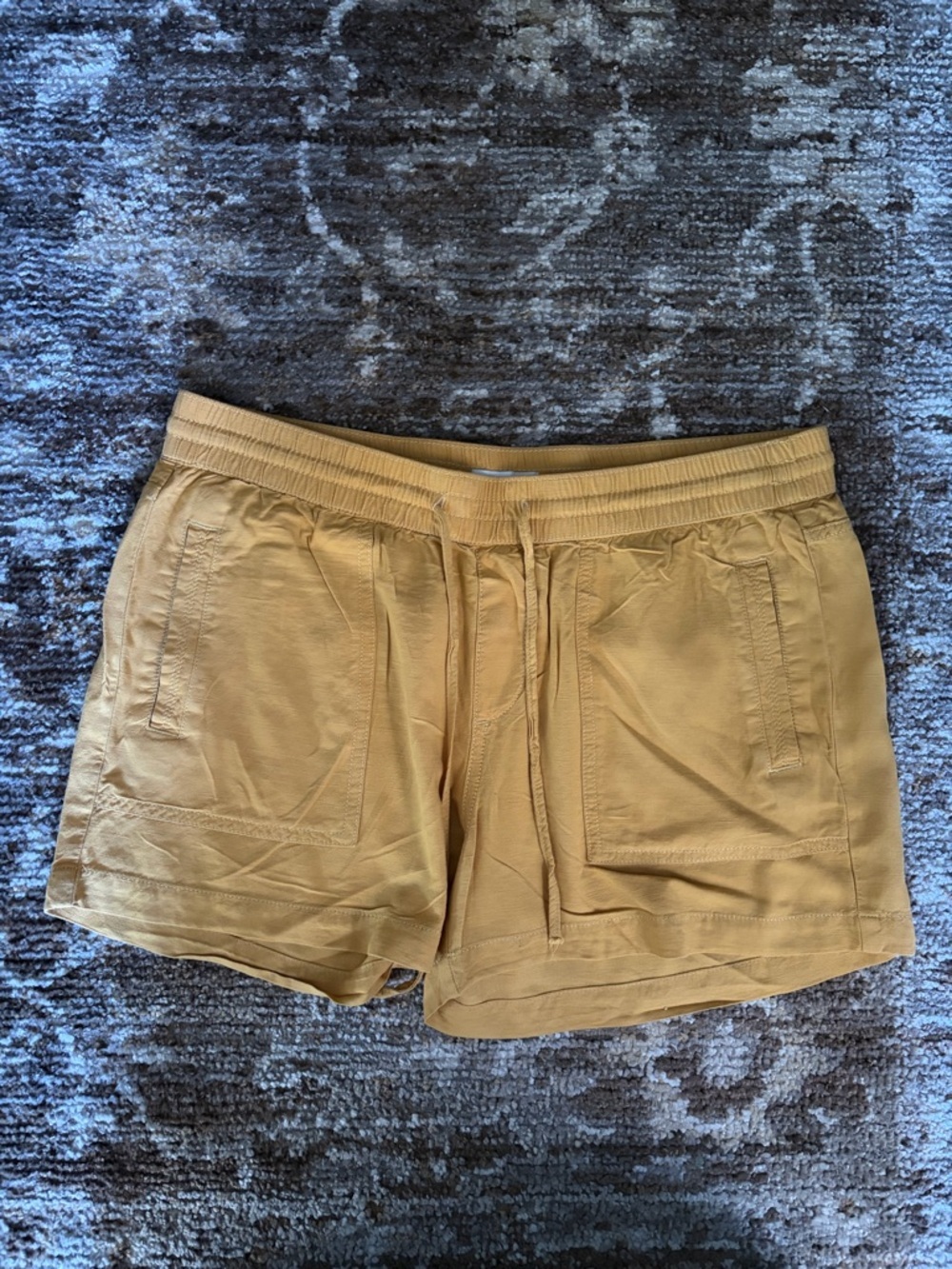 Maurices Mustard Yellow Drawstring Shorts size medium